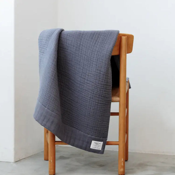 Shinto inner pile towel charcoal gray organic throw blanket face hand bath Japan shop Boston sowa gift store boutique 