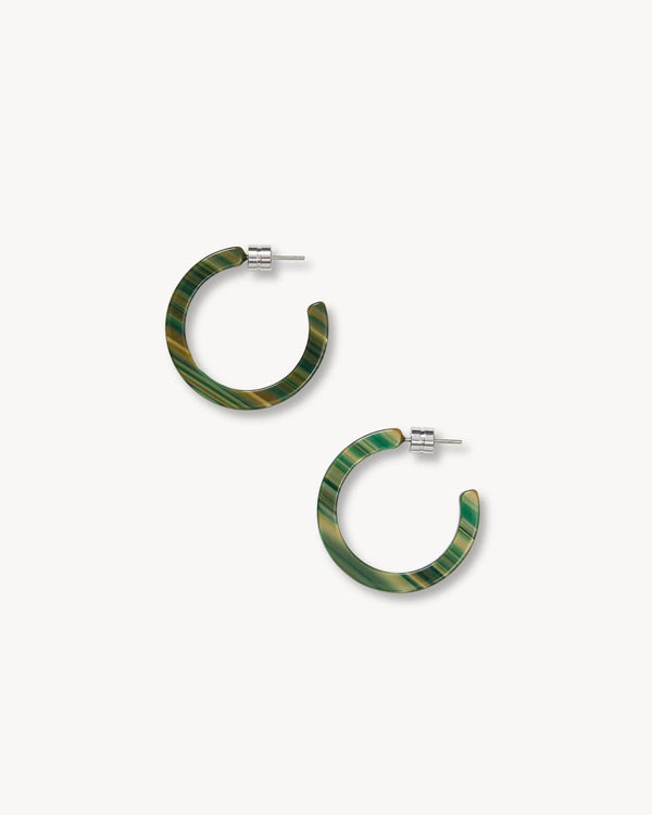Machete mini hoop earrings handcrafted Italian acetate shop boston sowa gift store boutique