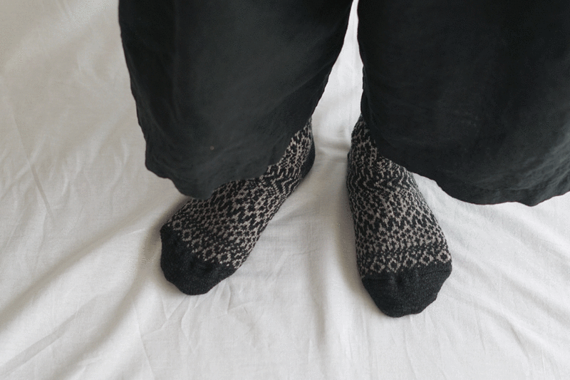 Wool Jacquard Socks - Men and Women's