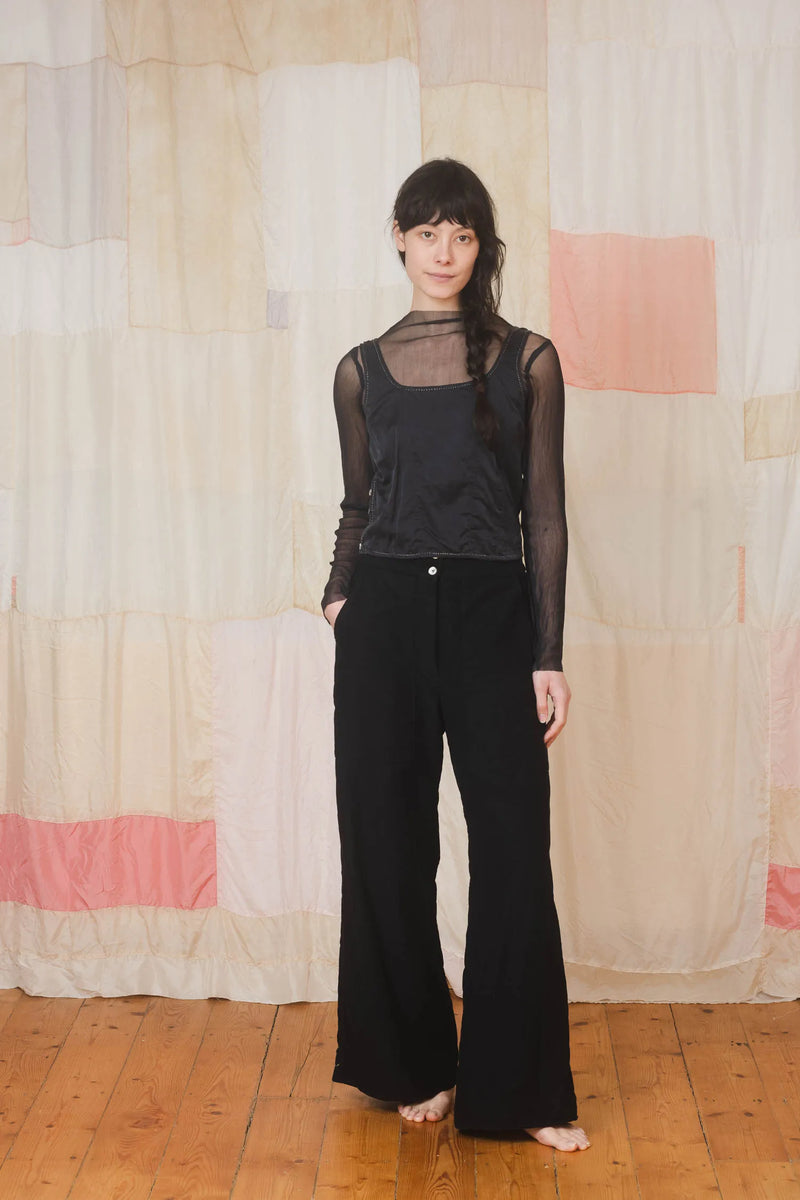 Sula velvet cotton flare pants shop boston independent fashion gift store sowa 