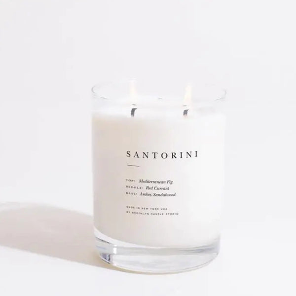 Brooklyn Candle Studio Santorini double wick soy candle hand poured natural vegan cruelty free essential oils home fragrance NYC shop Boston sowa boutique gift store