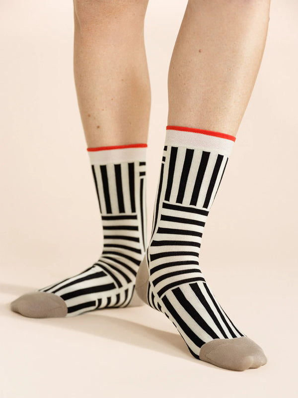 Hansel from Basel sheer stripe Crew Socks shop Boston sowa boutique gift store

