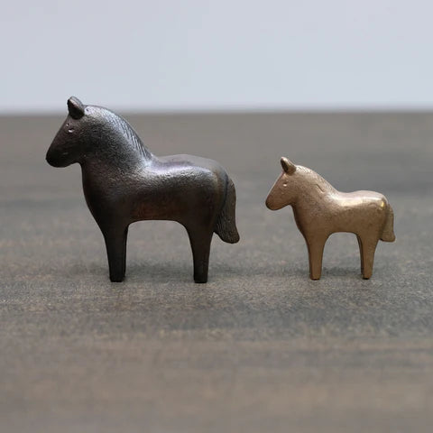 Tiny Japanese Handmade bronze horse sculptures shop boston sowa gift store gifts lucky horse chinese zodiac