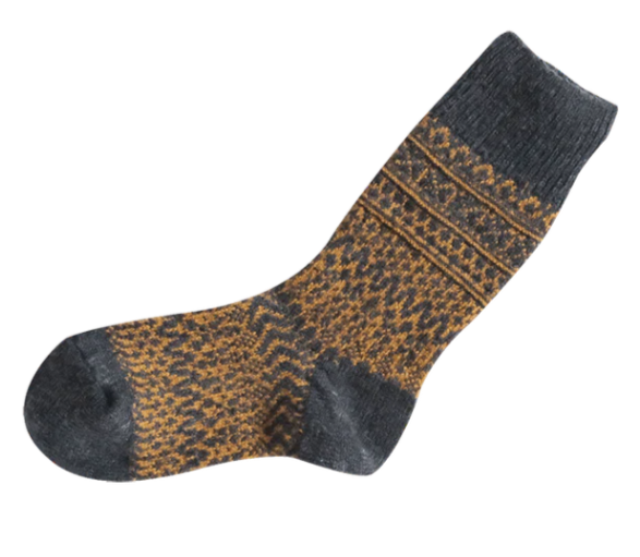 Wool Jacquard Socks - Men and Women's