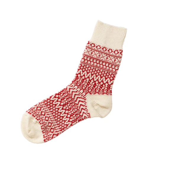 Wool Jacquard Socks - Men and Women's