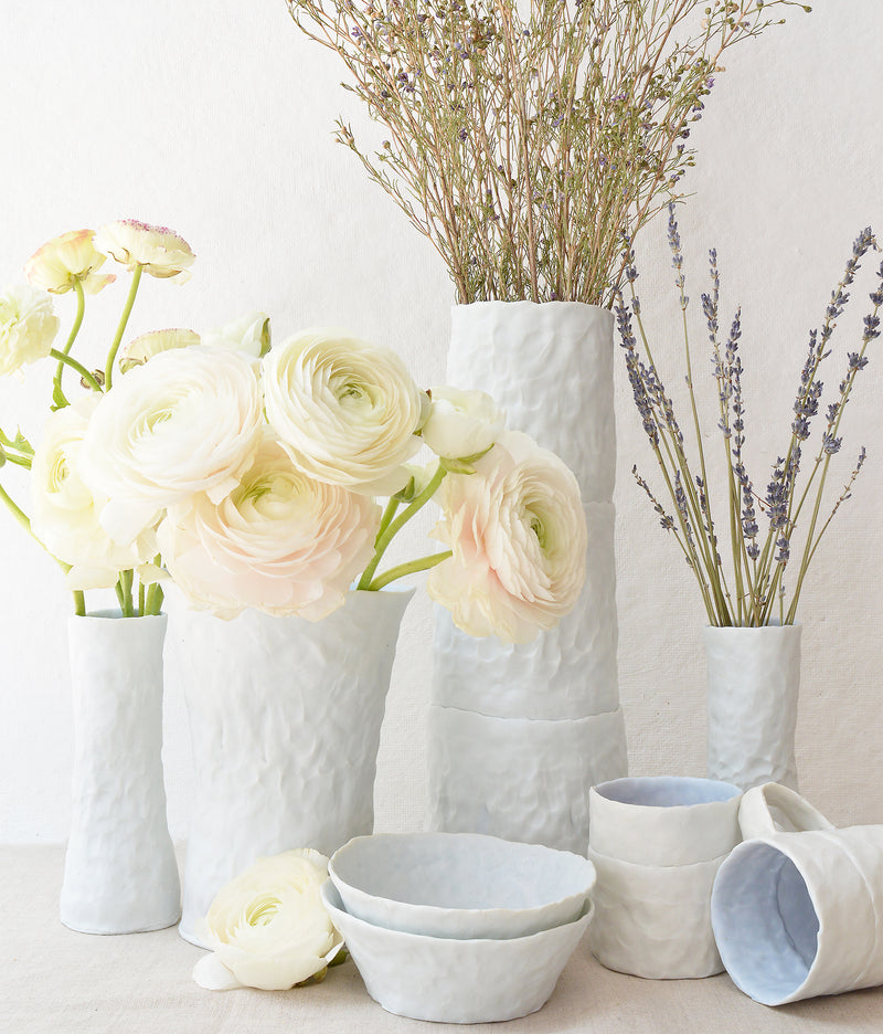 Hand-pinched Porcelain Bud Vase by Maine Potter Ingrid Bathe