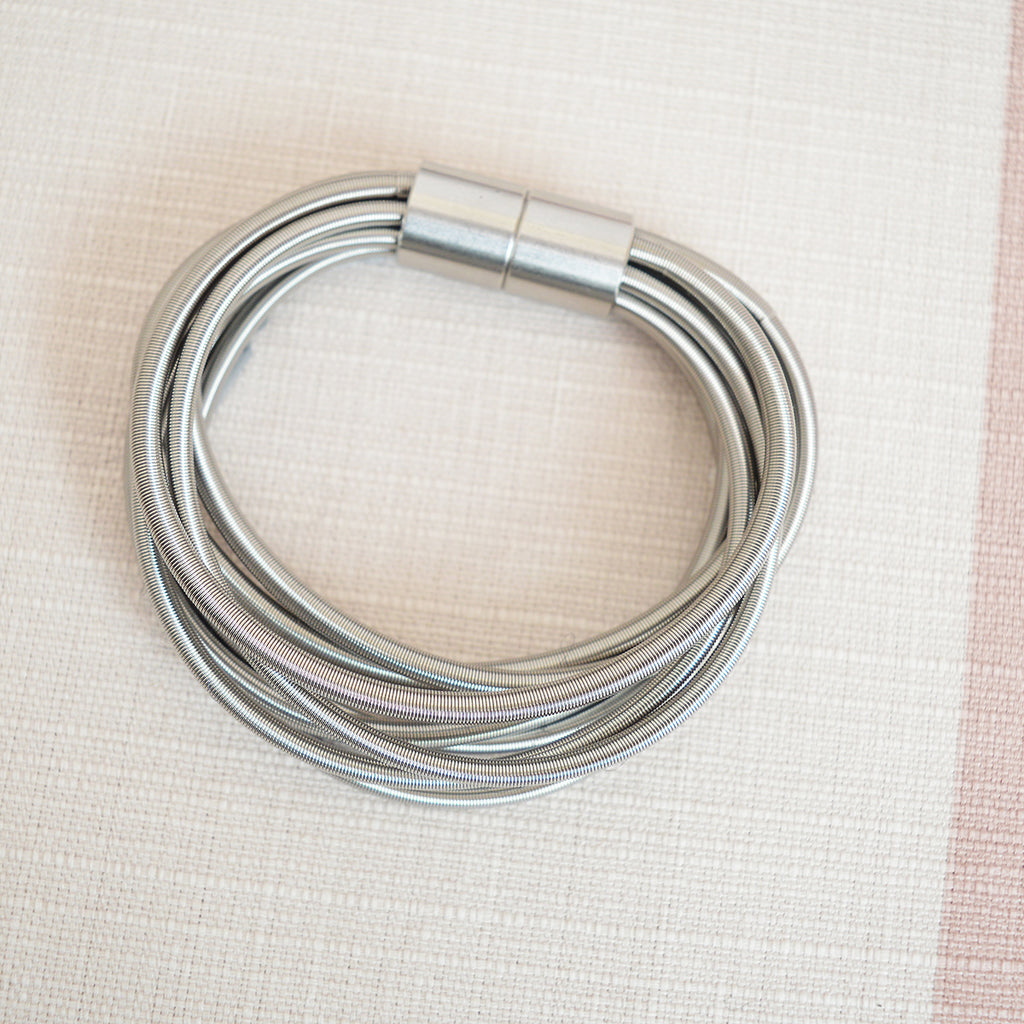 Candice Tournesol & Steel Thin Leather Bracelet IN STOCK – Owen&Savary