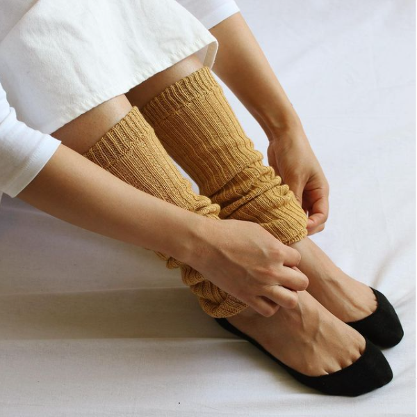 Nishiguchi Kutsushita Cashmere and Cotton arm and leg warmers Made in Japan.